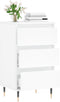 vidaXL - Dressoir - 40x35x70 - cm - bewerkt - hout - wit