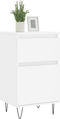 vidaXL - Dressoir - 40x35x70 - cm - bewerkt - hout - wit
