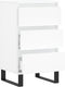 vidaXL - Dressoir - 40x35x70 - cm - bewerkt - hout - wit