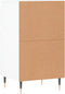 vidaXL - Dressoir - 40x35x70 - cm - bewerkt - hout - wit