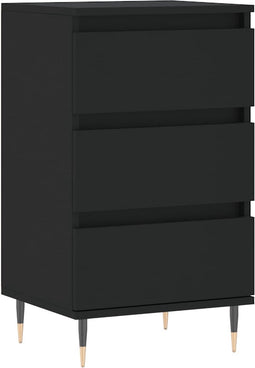 vidaXL - Dressoir - 40x35x70 - cm - bewerkt - hout - zwart