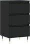 vidaXL - Dressoir - 40x35x70 - cm - bewerkt - hout - zwart