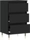 vidaXL - Dressoir - 40x35x70 - cm - bewerkt - hout - zwart
