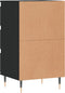 vidaXL - Dressoir - 40x35x70 - cm - bewerkt - hout - zwart