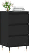 vidaXL - Dressoir - 40x35x70 - cm - bewerkt - hout - zwart