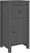 vidaXL - Dressoir - 40x35x80 - cm - massief - grenenhout - grijs