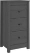 vidaXL - Dressoir - 40x35x80 - cm - massief - grenenhout - grijs