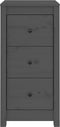 vidaXL - Dressoir - 40x35x80 - cm - massief - grenenhout - grijs