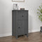 vidaXL - Dressoir - 40x35x80 - cm - massief - grenenhout - grijs