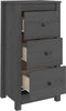 vidaXL - Dressoir - 40x35x80 - cm - massief - grenenhout - grijs