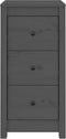 vidaXL - Dressoir - 40x35x80 - cm - massief - grenenhout - grijs