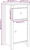 vidaXL - Dressoir - 40x35x80 - cm - massief - grenenhout - honingbruin