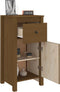 vidaXL - Dressoir - 40x35x80 - cm - massief - grenenhout - honingbruin