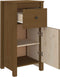 vidaXL - Dressoir - 40x35x80 - cm - massief - grenenhout - honingbruin