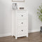vidaXL - Dressoir - 40x35x80 - cm - massief - grenenhout - wit