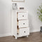 vidaXL - Dressoir - 40x35x80 - cm - massief - grenenhout - wit