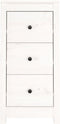 vidaXL - Dressoir - 40x35x80 - cm - massief - grenenhout - wit