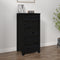 vidaXL - Dressoir - 40x35x80 - cm - massief - grenenhout - zwart