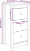 vidaXL - Dressoir - 40x35x80 - cm - massief - grenenhout - zwart