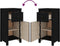 vidaXL - Dressoir - 40x35x80 - cm - massief - grenenhout - zwart