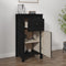 vidaXL - Dressoir - 40x35x80 - cm - massief - grenenhout - zwart