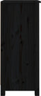 vidaXL - Dressoir - 40x35x80 - cm - massief - grenenhout - zwart