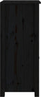 vidaXL - Dressoir - 40x35x80 - cm - massief - grenenhout - zwart