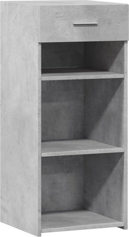 vidaXL - Dressoir - 40x42,5x93 - cm - bewerkt - hout - betongrijs