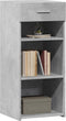 vidaXL - Dressoir - 40x42,5x93 - cm - bewerkt - hout - betongrijs