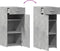 vidaXL - Dressoir - 40x42,5x93 - cm - bewerkt - hout - betongrijs