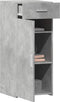 vidaXL - Dressoir - 40x42,5x93 - cm - bewerkt - hout - betongrijs