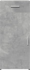 vidaXL - Dressoir - 40x42,5x93 - cm - bewerkt - hout - betongrijs