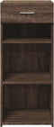 vidaXL - Dressoir - 40x42,5x93 - cm - bewerkt - hout - bruin - eikenkleur