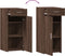 vidaXL - Dressoir - 40x42,5x93 - cm - bewerkt - hout - bruin - eikenkleur