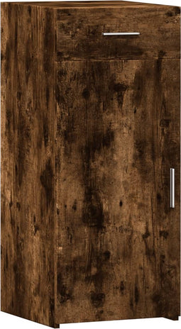 vidaXL - Dressoir - 40x42,5x93 - cm - bewerkt - hout - gerookt - eikenkleurig