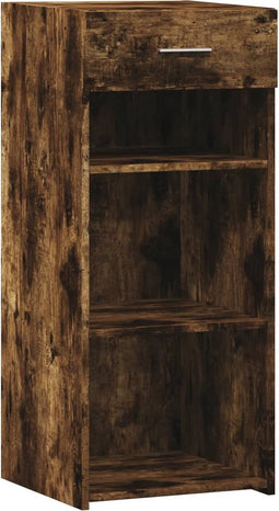vidaXL - Dressoir - 40x42,5x93 - cm - bewerkt - hout - gerookt - eikenkleurig
