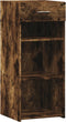 vidaXL - Dressoir - 40x42,5x93 - cm - bewerkt - hout - gerookt - eikenkleurig