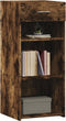 vidaXL - Dressoir - 40x42,5x93 - cm - bewerkt - hout - gerookt - eikenkleurig