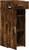 vidaXL - Dressoir - 40x42,5x93 - cm - bewerkt - hout - gerookt - eikenkleurig