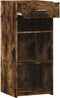 vidaXL - Dressoir - 40x42,5x93 - cm - bewerkt - hout - gerookt - eikenkleurig