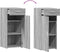 vidaXL - Dressoir - 40x42,5x93 - cm - bewerkt - hout - grijs - sonoma - eikenkleur