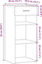 vidaXL - Dressoir - 40x42,5x93 - cm - bewerkt - hout - sonoma - eikenkleurig