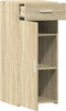 vidaXL - Dressoir - 40x42,5x93 - cm - bewerkt - hout - sonoma - eikenkleurig
