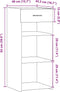 vidaXL - Dressoir - 40x42,5x93 - cm - bewerkt - hout - wit
