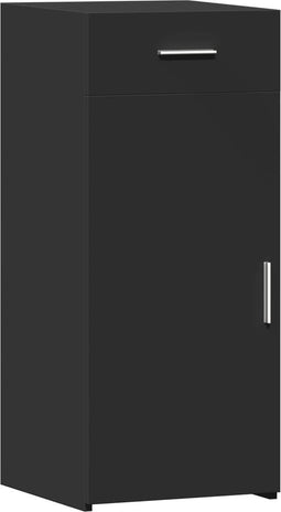 vidaXL - Dressoir - 40x42,5x93 - cm - bewerkt - hout - zwart