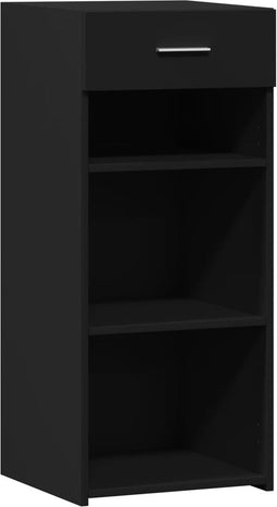 vidaXL - Dressoir - 40x42,5x93 - cm - bewerkt - hout - zwart