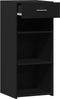 vidaXL - Dressoir - 40x42,5x93 - cm - bewerkt - hout - zwart