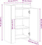 vidaXL - Dressoir - 45x35x75 - cm - bewerkt - hout - betongrijs