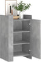 vidaXL - Dressoir - 45x35x75 - cm - bewerkt - hout - betongrijs