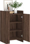 vidaXL - Dressoir - 45x35x75 - cm - bewerkt - hout - bruin - eikenkleurig